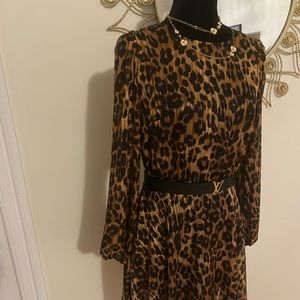Elma Cheetah Burnout Dress